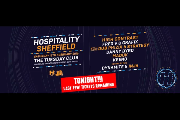Flyer: High Contrast, Fred V & Grafix, Dub Phizix & Strategy, Danny Byrd, Maduk, Keeno, Andy H