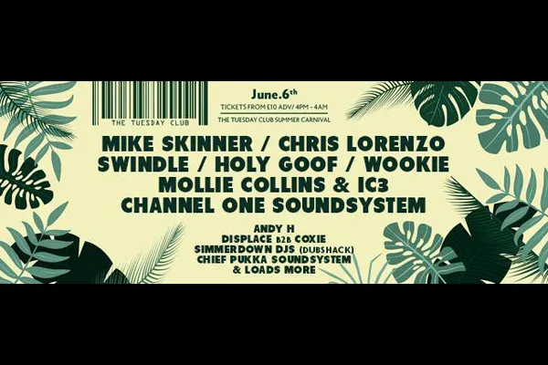 Flyer: Carnival — Holy Goof, Chris Lorenzo, Mike Skinner, Wookie, Andy H, Forca