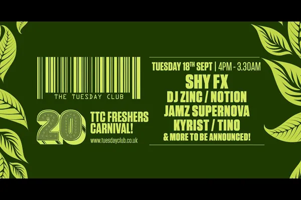 Shy FX, DJ Zinc, Notion, Jamz Supernova, MC GQ, Stamina MC, FORCA, Andy H, Kyrist, Displace DnB, Stevie Cox, Thompson, LUNAR