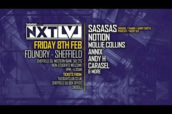 SaSaSaS (Skibadee / Shabba D / Harry Shotta / DJ Phantasy / Macky Gee), Notion, Mollie Collins, ANNIX, Andy H, MC AD