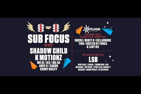 Sub Focus & MC I.D, Shadow Child, K Motionz & IC3, Andy H & MC AD, HarryBailey