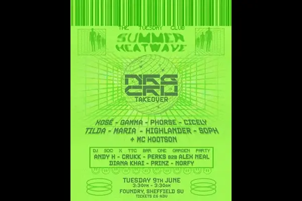Tues 16th June – TTC Summer Heatwave – NRG CRU takeover!